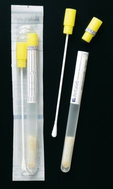 Transport media, sterile, labeled, with sampling swab, also for Covid-19!