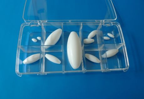Magnetic stirring bar set, 12 oval