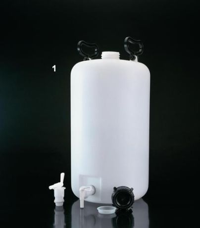Liquid balloon with tap, handle, screw cap and insert, type 1