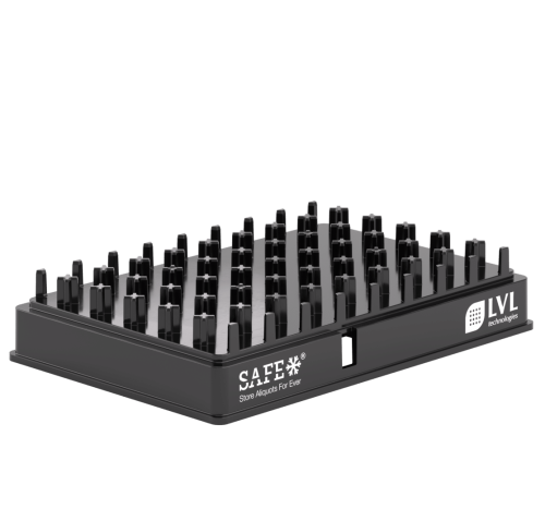 Empty racks for XT48 tubes and screw caps