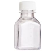 Négyszögletű PETG palack, beosztásos, 60 ml, steril, egyesével csomagolva, 24 db/csomag