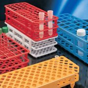 Univerzális kémcsőállvány, 3x8, D=30 mm-es csőhöz, sárga