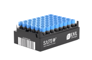 XLX1800V 1.8 ml cryotube with external thread, bottom 2D code, side 1D &  HR code, without cap, sterile, automation-friendly rack with left-side code, 48 pc x 50 rack / case