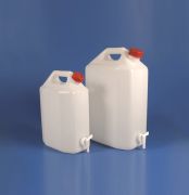 Carboy bottle with spigot, squared, 20L