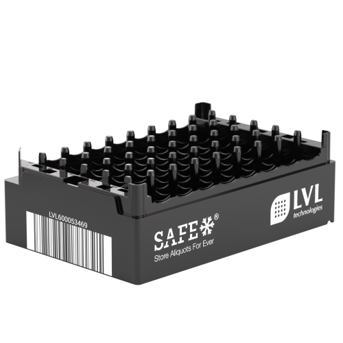 Empty racks for XT48 tubes and screw caps