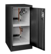 AZ51NLI Safety cabinet for storing and charging lithium batteries, black, 1 door, 2 shelves, 1000 x 500 x 500 mm