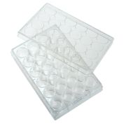 24-well cell culture plate with lid, untreated, sterile, individually wrapped, 100 pcs/pack