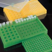 PCR workstation, with transparent lid, yellow