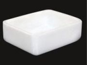Square heating bowl, quartz, 20 ml, transparent material