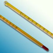 Bothőmérő piros töltettel, 0,5°C-os osztású, -10 - +60°C, teljes bemerülés