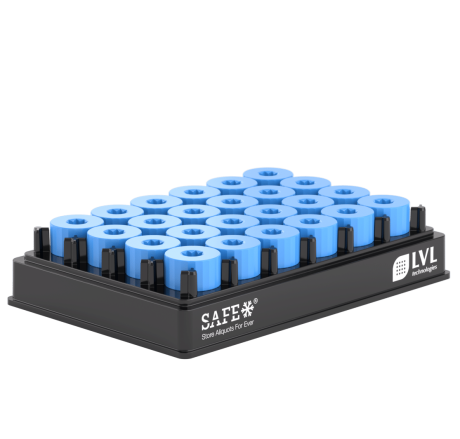 XT24 screw caps, racked