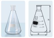 Erlenmeyer lombik, 1.000 ml, NS 40/45 csiszolattal