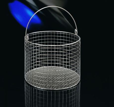 Basket with handle, round