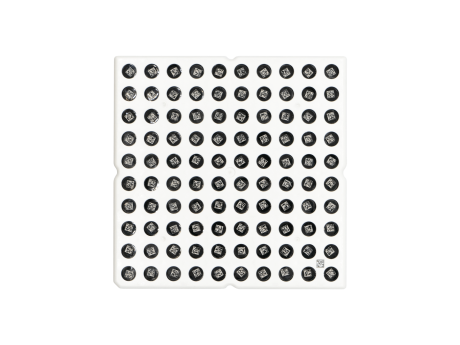 Holder bottom with 2D coded tubes