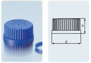 Screw cap for laboratory bottles, green, PP, GL45