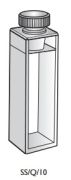 SS/Q/10 Quarz kuvette, 10 mm of pathlength, with plug