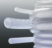 PVC tubing, reinforced, transparent, 32 x 42 mm
