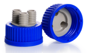 Threaded caps with GL14 ports