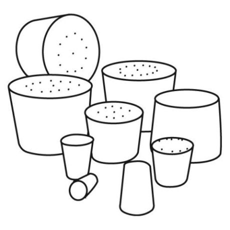 Rubber or silicone rubber stoppers