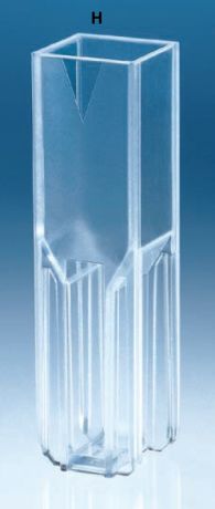 H-type, UV-cuvette, semi-micro, 1.5 - 2.5 ml