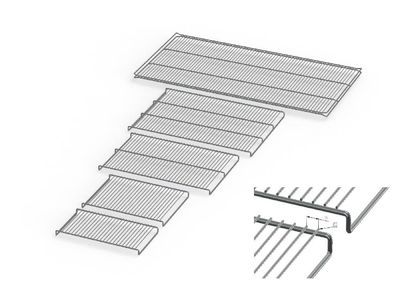 Stainless steel grid shelf