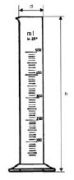 Measuring cylinder, glass hex base with graduation, 500 ml, B class, Kimble
