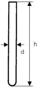 Test tube with straight rim, 15.5x100 mm, 12 mp, 250 pc/pack