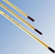 Laboratory thermometer with blue filling, normal division