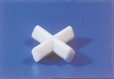Cross-shaped magnetic stirring bar with Teflon coating