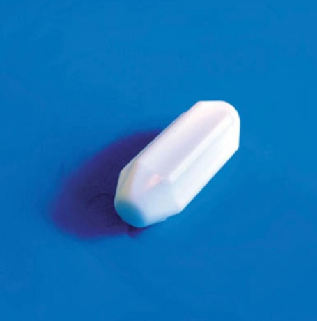 Flute-shaped magnetic stirring bar with Teflon coating