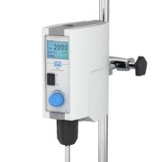 Velp DLS Digital overhead stirrer with stand, supporting rod, double clamp, stirring shaft