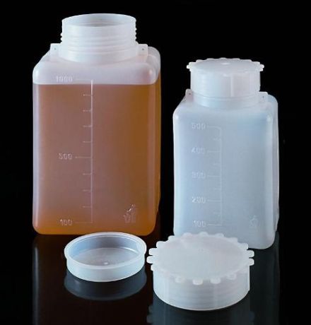 Powder bottle with tamper proof screw cap and inner plug