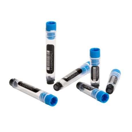 Internally threaded tubes with caps from various angles