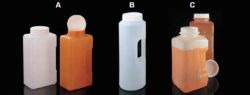 Liquid bottle with handle, screw cap, in several designs