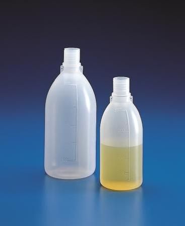 Liquid bottle with screw thread, without cap