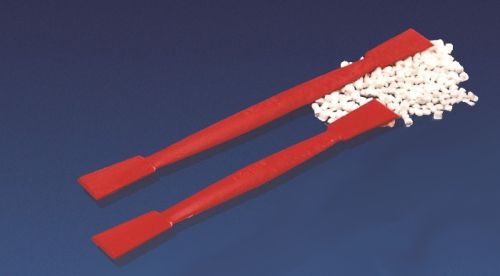 Laboratory spatula and spatula-spoon, in two colors