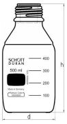 Laboratory bottle without screw cap, 50 ml, GL 32, Duran