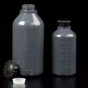 Folyadék flakon, szűknyakú, kupakkal, szürke, 1.000 ml