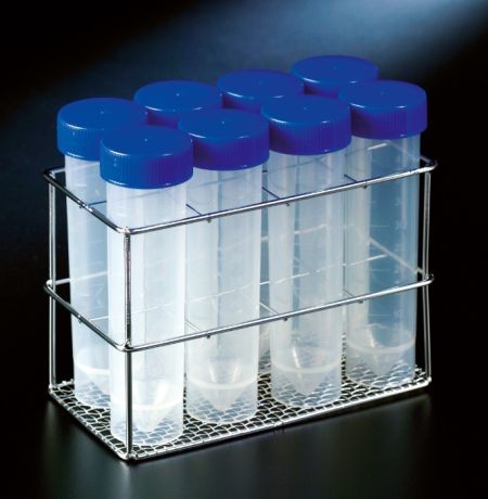 Rozsdamentes centrifugacső állvány, dróthálós