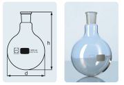 Gömblombik normál csiszolattal, dugó nélkül, 250 ml, 40/45 NS csiszolattal