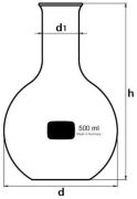 Flask with narrow neck, 100 ml, Simax glass