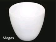 Crucible, quartz, 200 ml, tall shape, transparent material