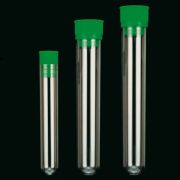 Kémcső, PS, zöld kupakkal, 11 ml, 16x100 mm, 500 db/csomag