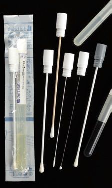 Transport media, sterile, labeled, with sampling swab, also for Covid-19!