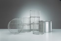Stainless steel wire mesh baskets for vetical (standing) SYSTEC autoclaves