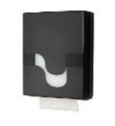 Paper towel holder for folded paper, black, 350×275×125 mm