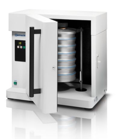 RETSCH AS 200 TAP sive shaker with sound-enclosure cabinet