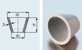Rubber cone for filtering (Guko series)