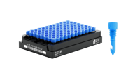 MI500 500 µl (tissue) cryotube with internal thread, bottom 2D code, side 1D &  HR code, blue cap, aseptic, standard rack with left-side code, 96 pc x 50 rack / case