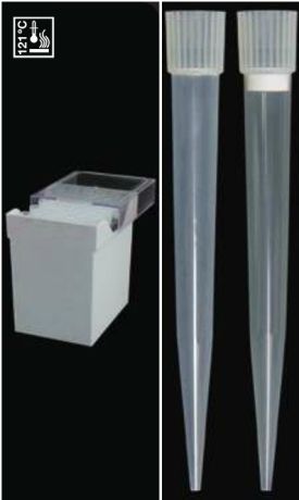 Pipette tip in bulk or box packaging